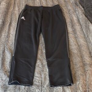 adidas Black Men's Track Jogger Sweatpants with Gray Side Stripes